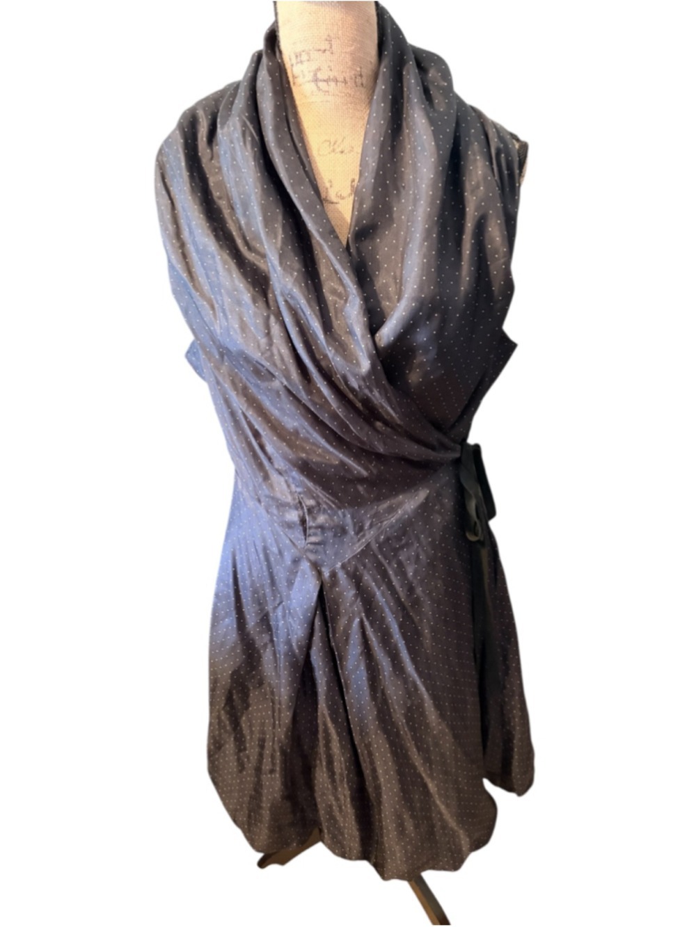 Biya by Johnny Was Silk Small Dot Wrap Dress Women’s Size XL - Picture 2 of 14